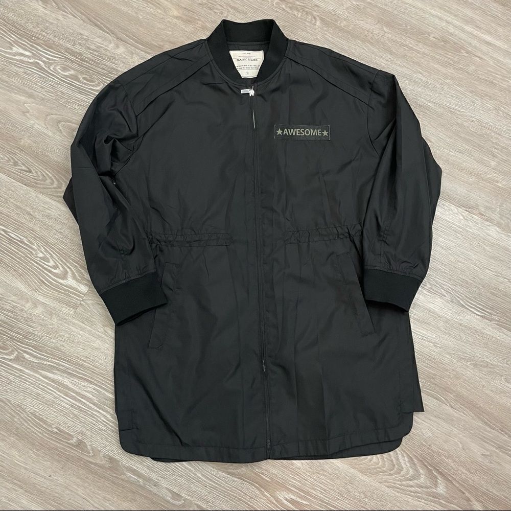Plastic Island Black Windbreaker Black